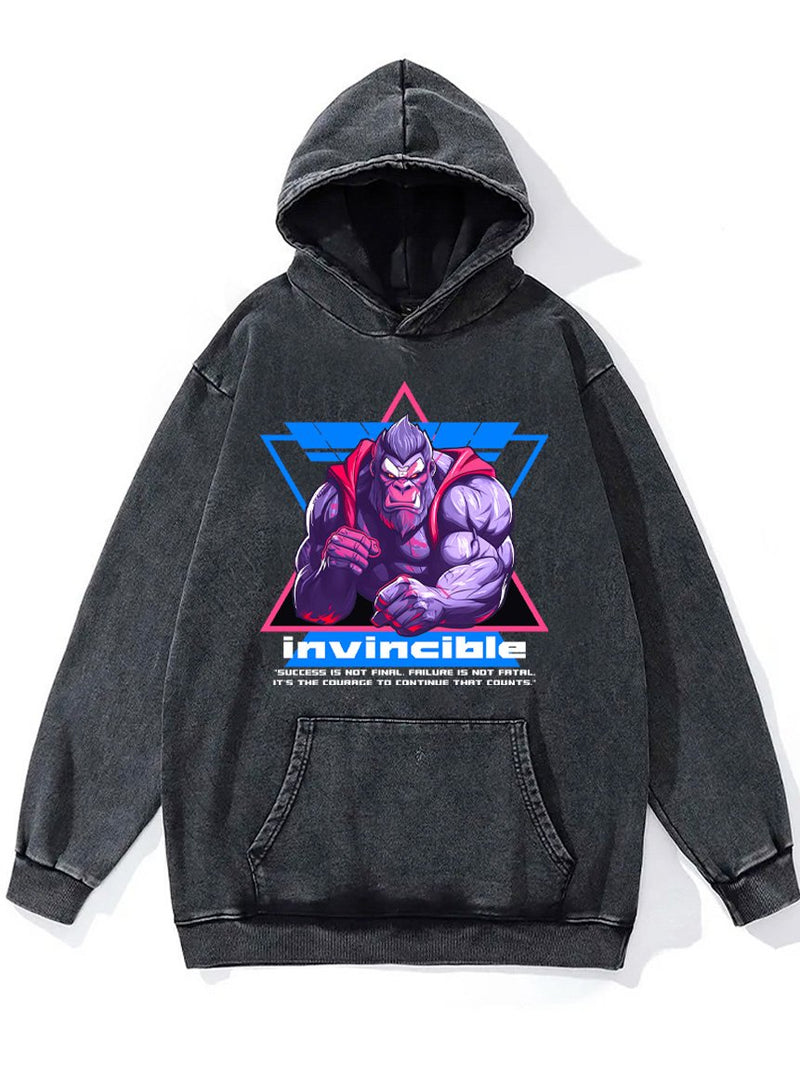 invincible Gorilla Washed Gym Hoodie