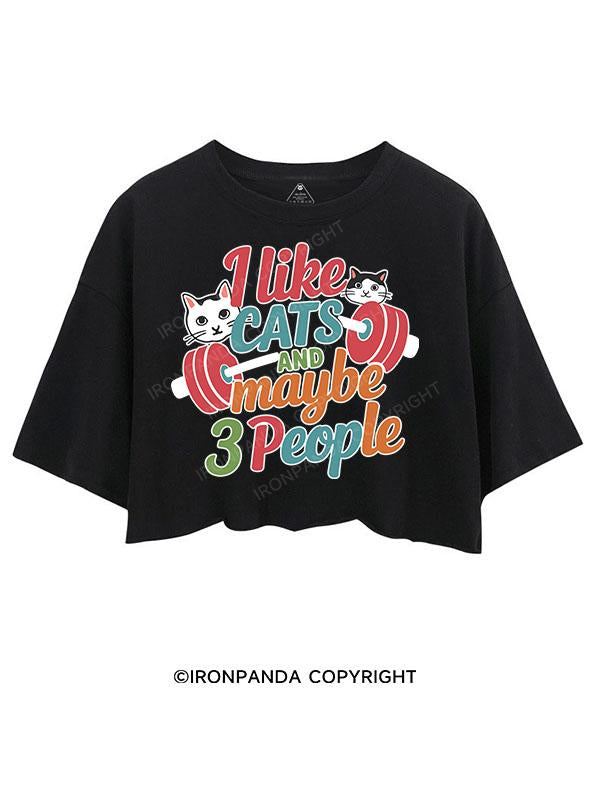 I LIKE CATS AND MAYBE 3 PEOPLE CROP TOPS