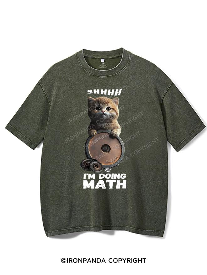 SHHHH I'M DOING MATH VINTAGE GYM SHIRT