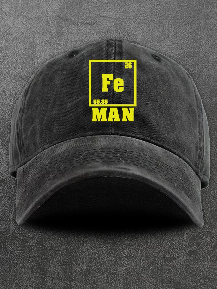 Fe Man Washed Gym Cap