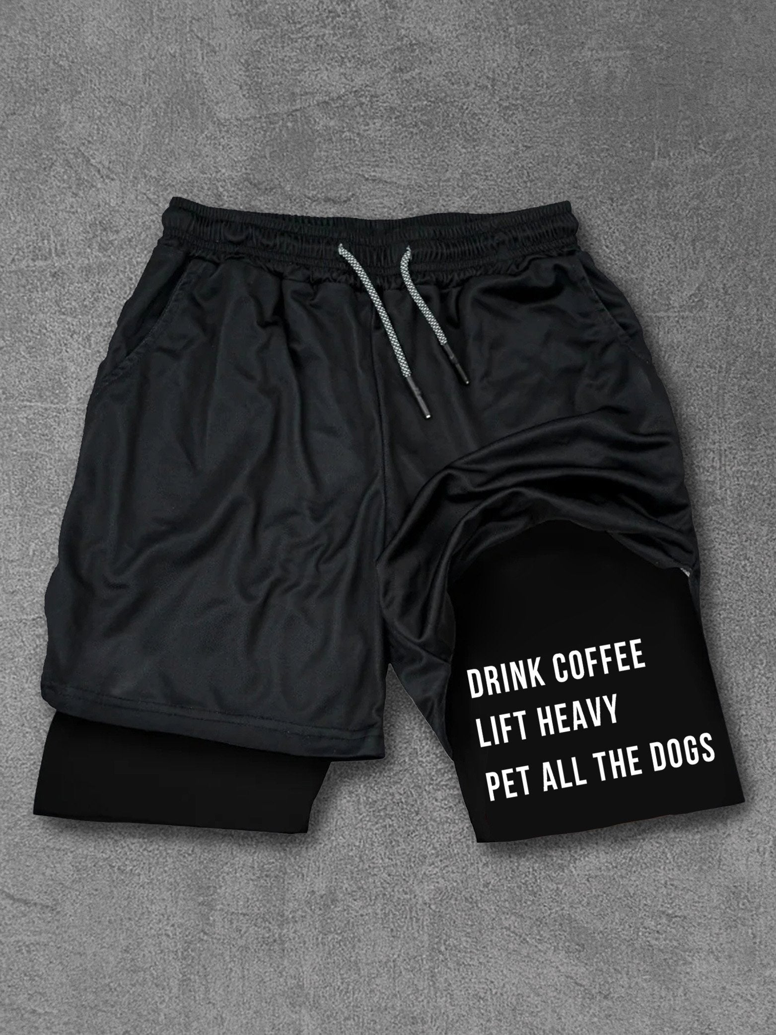 Drink coffee lift heavy pet all the dogs Performance Training Shorts