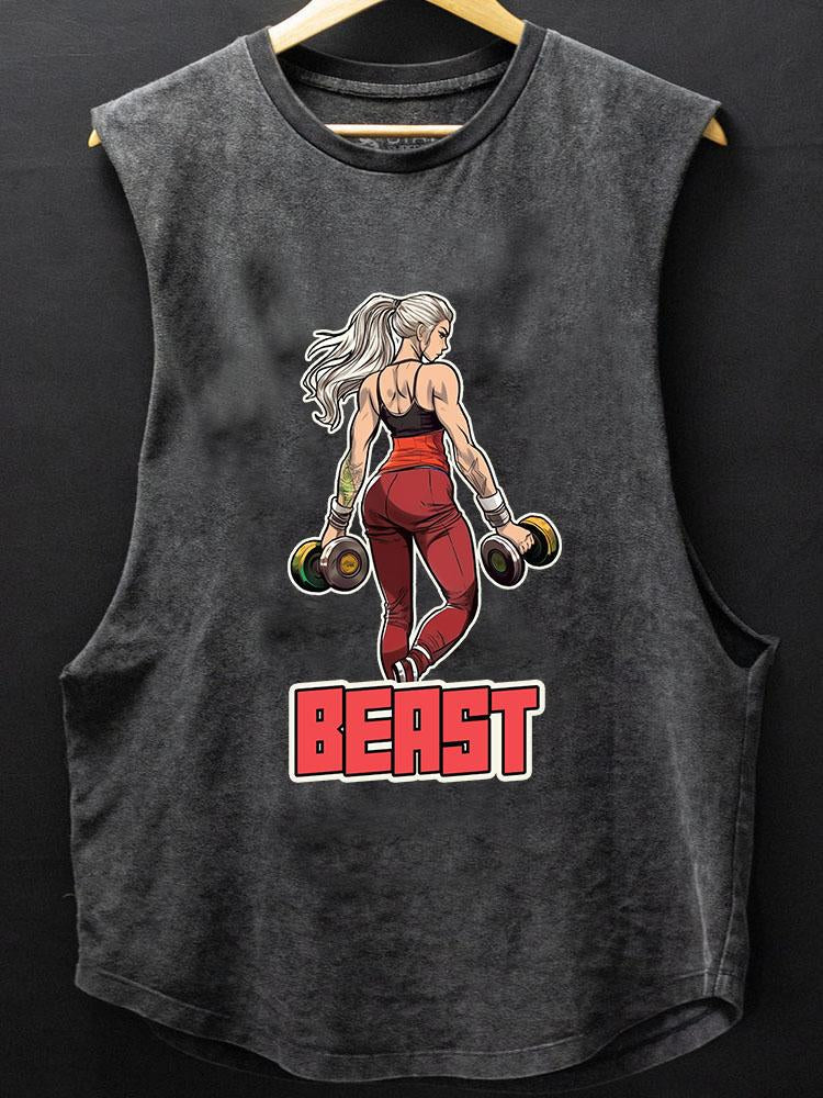 BEAST SCOOP BOTTOM COTTON TANK