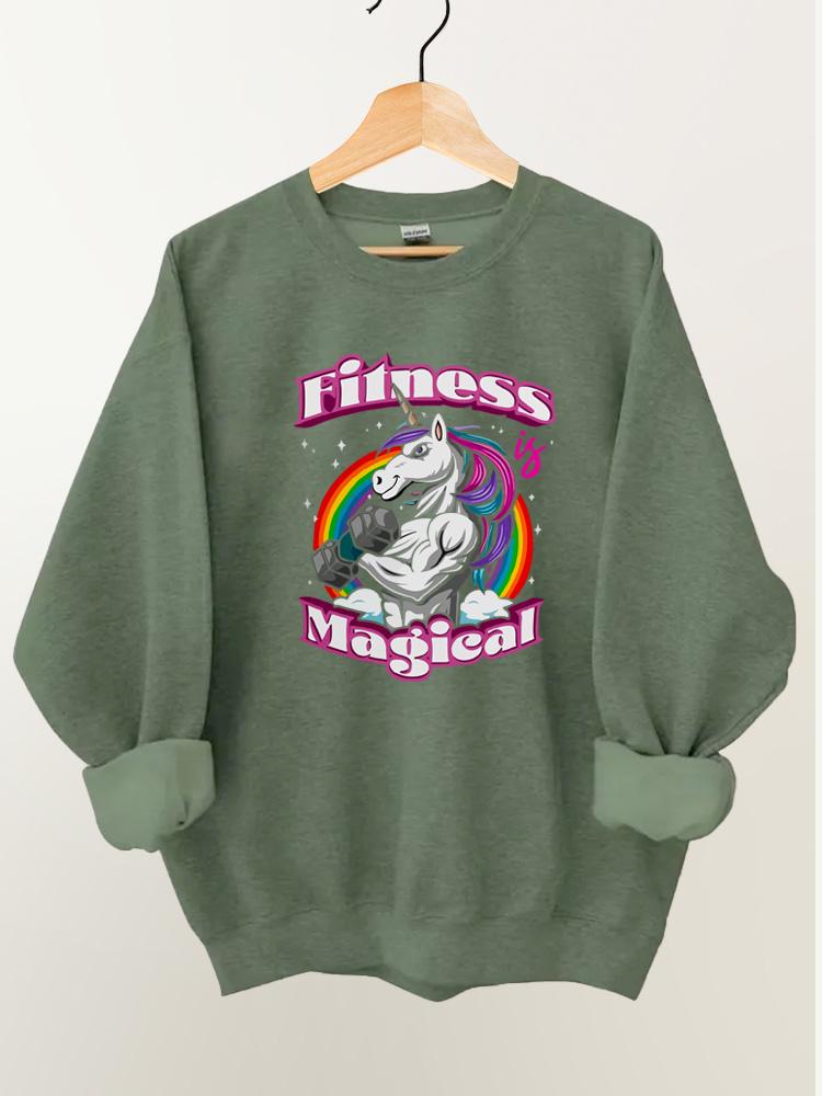 Fitness Is Magical Vintage Gym Sweatshirt