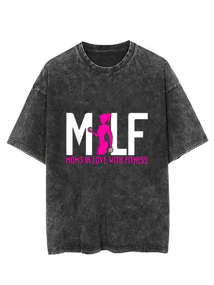 MILF MOM IN LOVE WITH FITNESS  VINTAGE GYM SHIRT