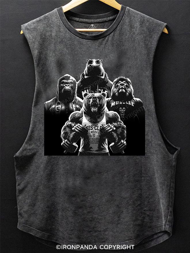 muscle animals gym SCOOP BOTTOM COTTON TANK