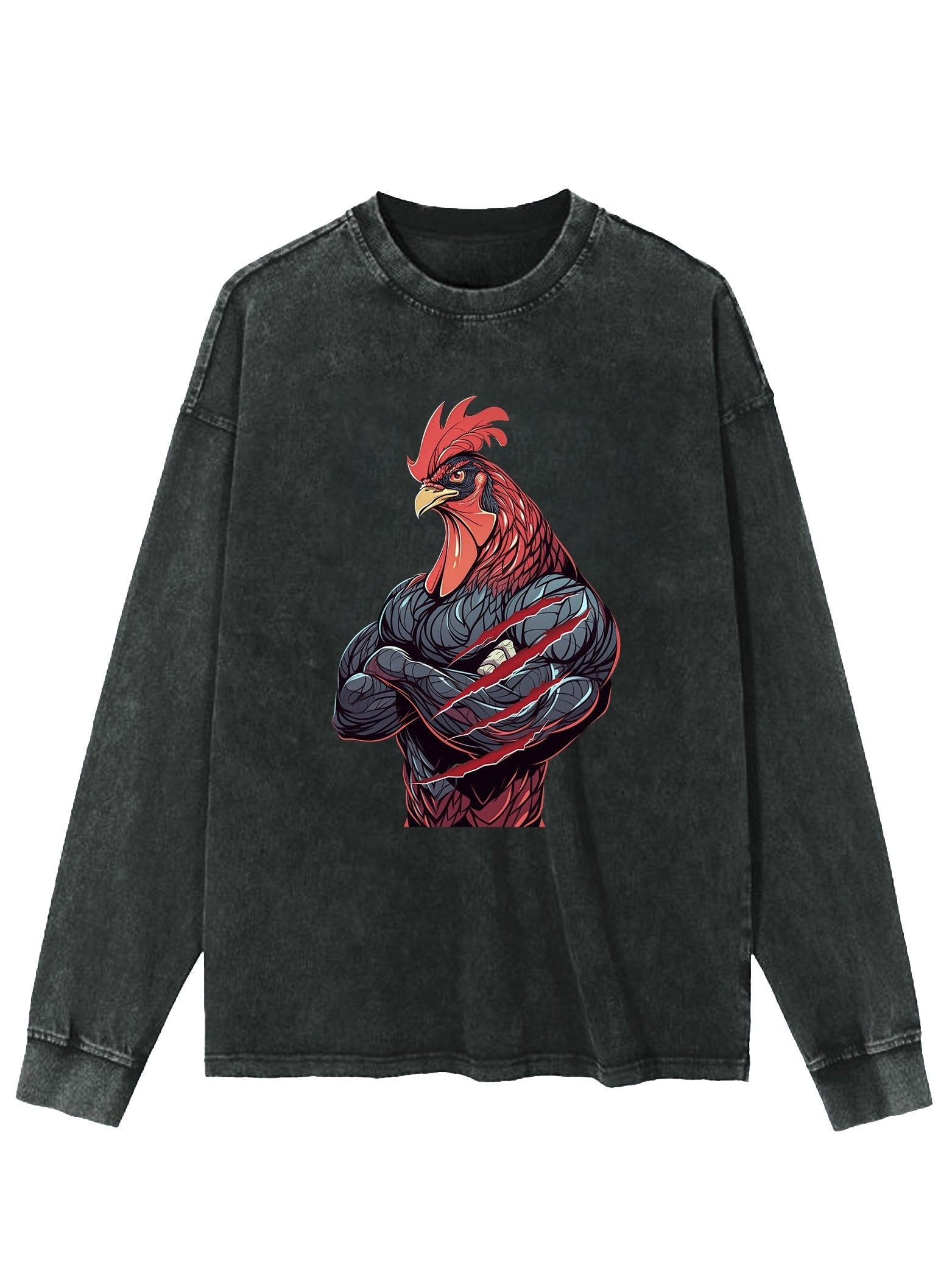 Muscle Rooster Washed Long Sleeve Shirt