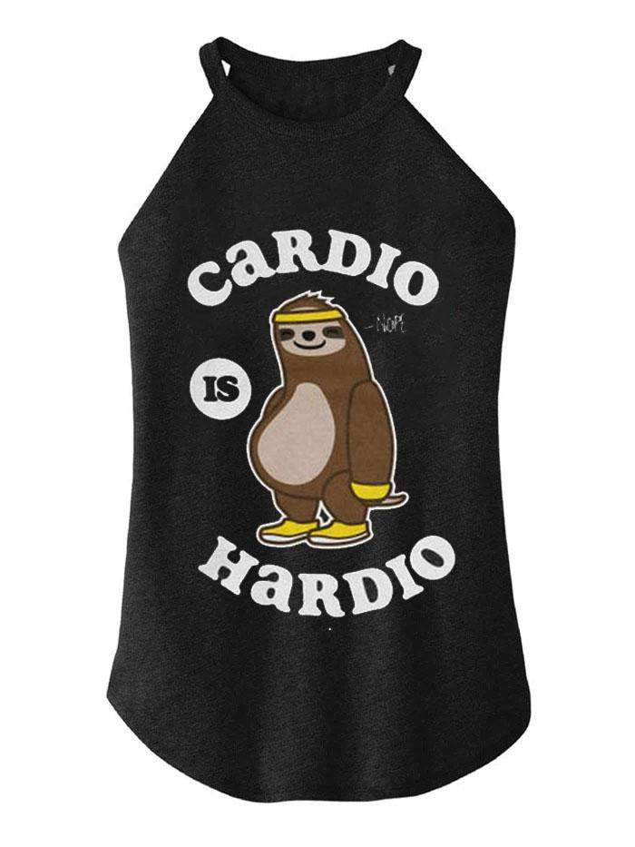 Cardio Is Hardio TRI ROCKER COTTON TANK