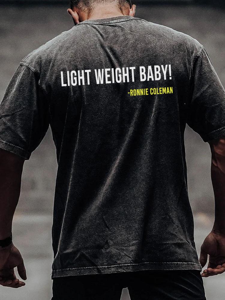 Light Weight Baby back printed Washed Gym Shirt