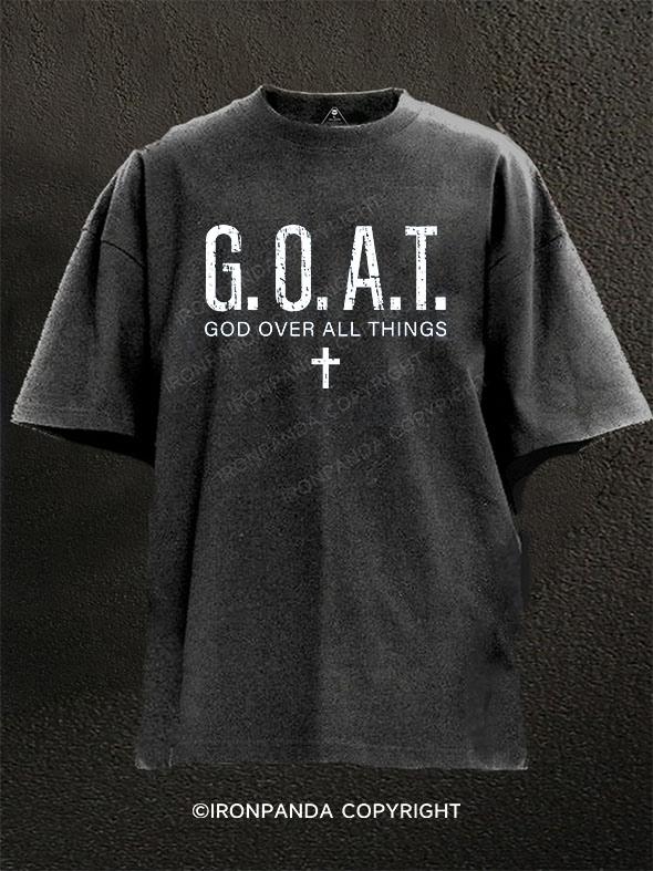 God over All Things Washed Gym Shirt