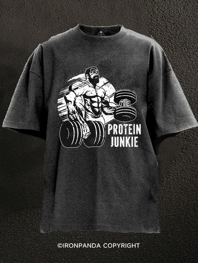 Protein Junkie Washed Gym Shirt