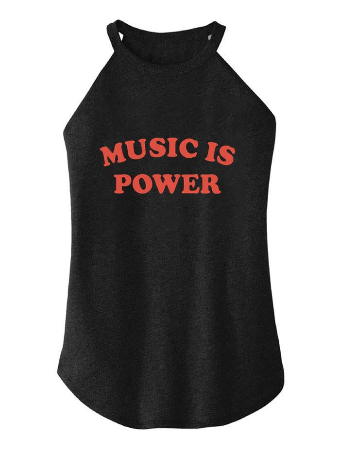MUSIC IS POWER ROCKER COTTON TANK