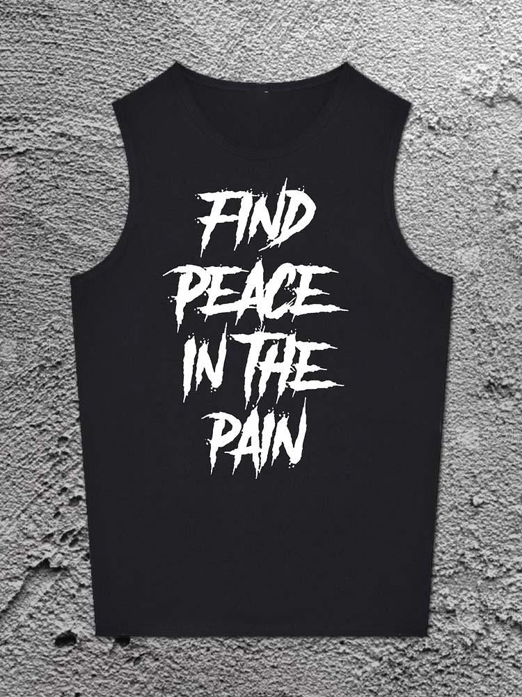 Find Peace In The Pain Printed Unisex Cotton Vest