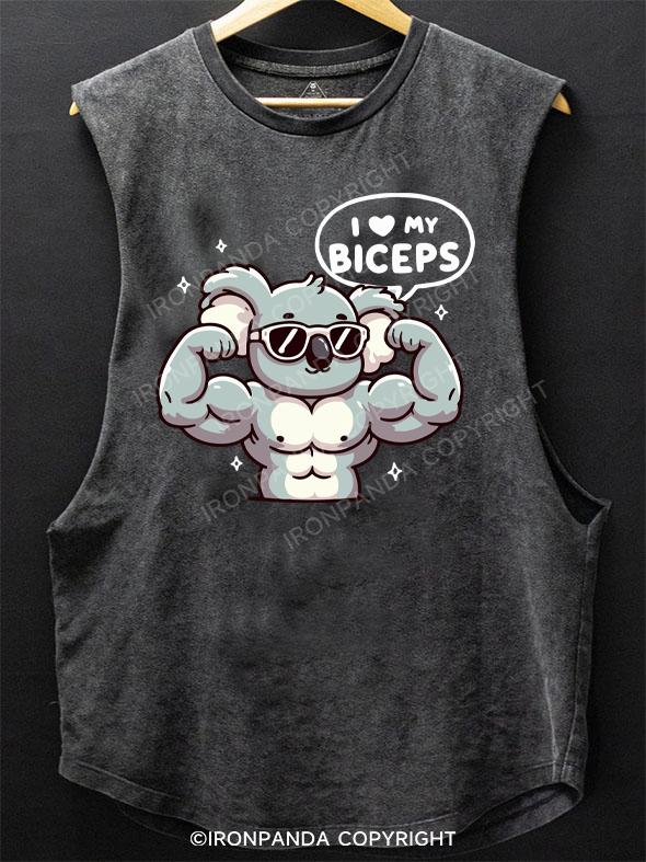 Big Biceps: Cute Koala SCOOP BOTTOM COTTON TANK