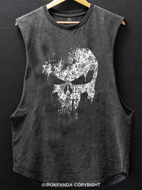 skull SCOOP BOTTOM COTTON TANK