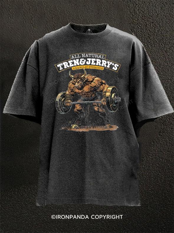 Tren And Jerry's Washed Gym Shirt