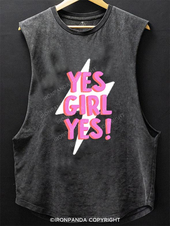 YES GIRL YES! SCOOP BOTTOM COTTON TANK