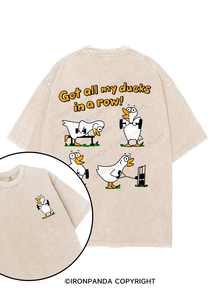 Got all my ducks in a row printed Gym Shirt
