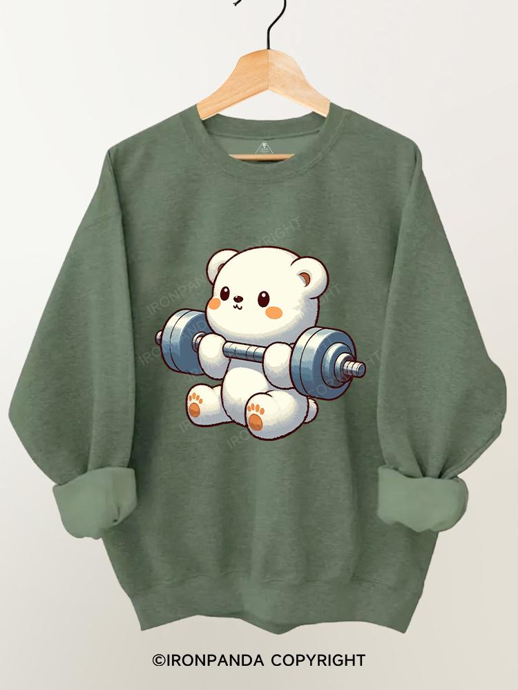 weightlifting toy bear Gym Sweatshirt