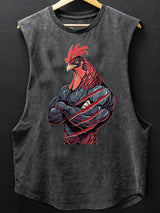 Muscle Rooster Thanksgiving Scoop Bottom Cotton Tank