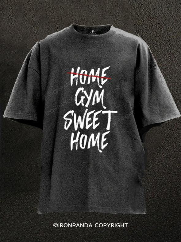 GYM SWEET HOME Washed Gym Shirt