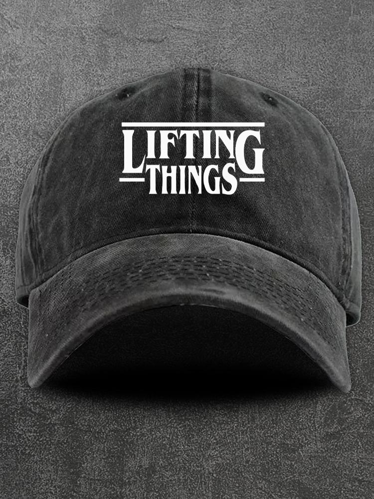 Lifting Things Washed Gym Cap