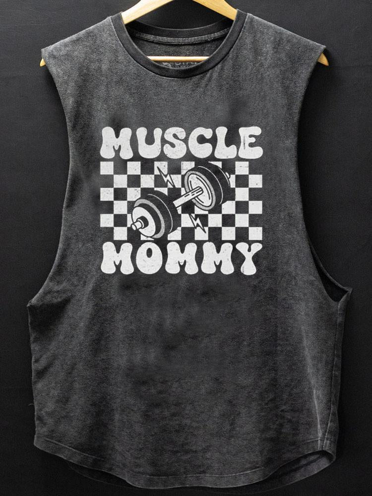 Retro Muscle Mom Scoop Bottom Cotton Tank