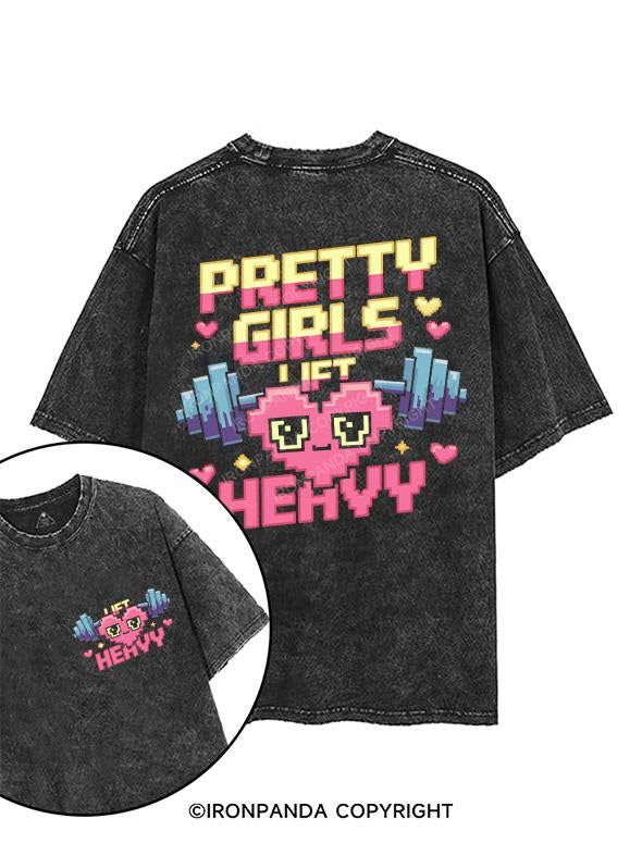 pretty girls lift heavy printed Gym Shirt