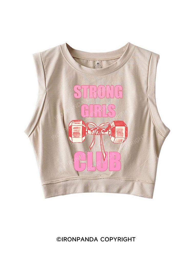 STRONG GIRLS  SLEEVELESS CROP TOPS