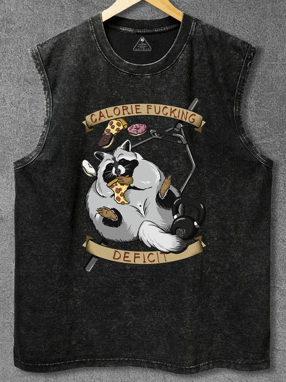 Calorie deficit Washed Gym Tank