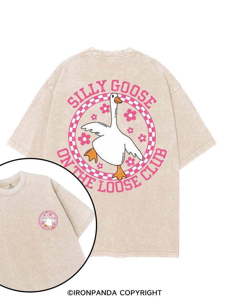 SILLY GOOSE ON THE LOOSE CLUB printed Gym Shirt