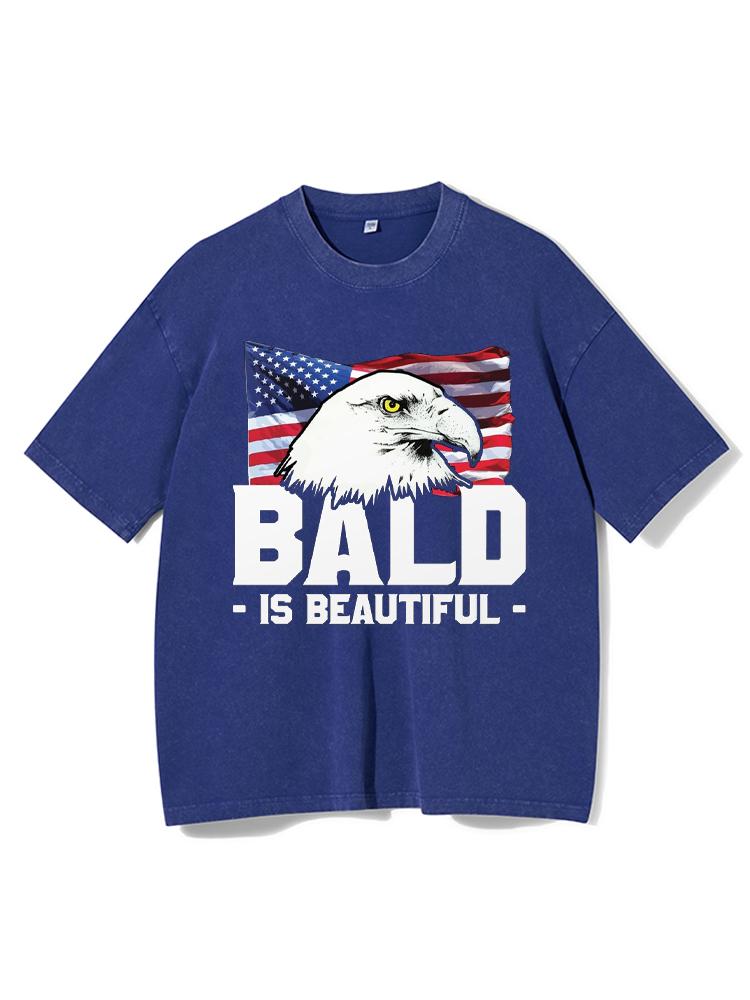 Bald Is Beautiful Eagle Washed Gym Shirt