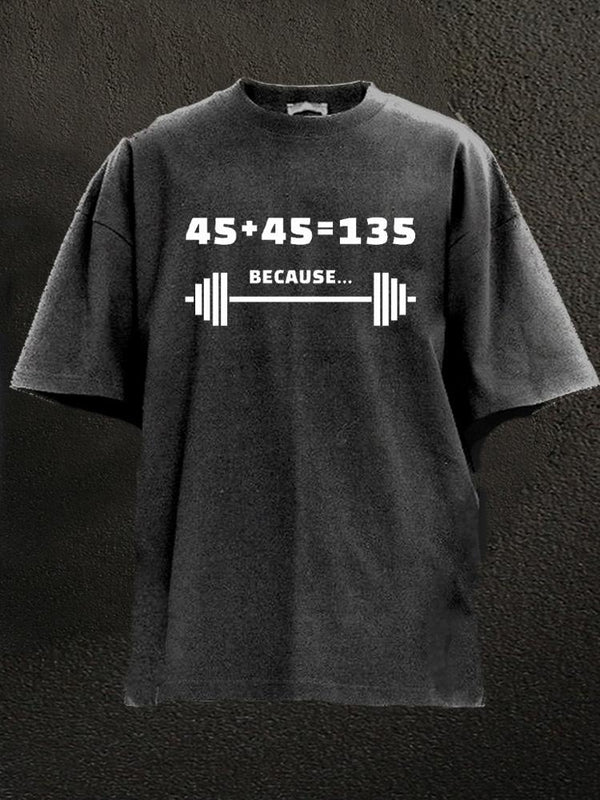 funny bar math Washed Gym Shirt