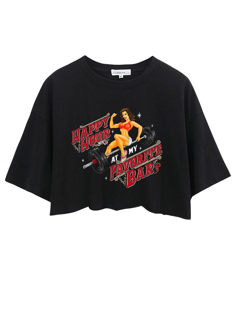 HAPPY HOUR FAVORITE BARS Crop Tops