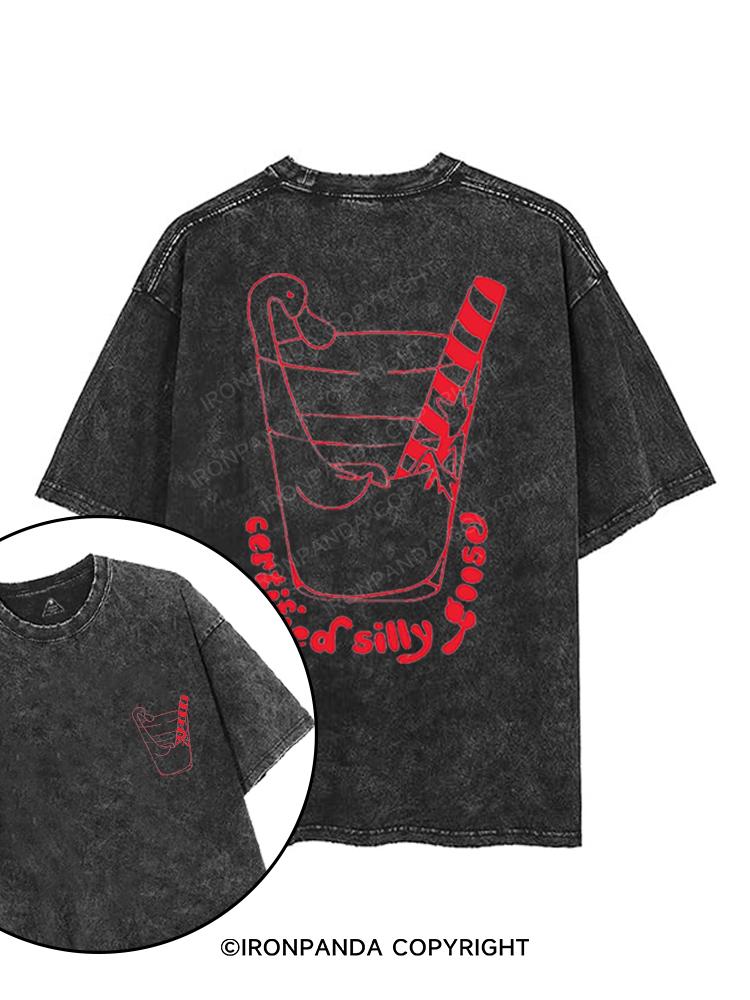 CERTIFIED SILLY GOOSE printed Gym Shirt
