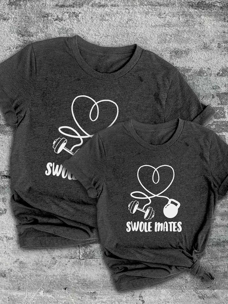 Swole Mates Washed Gym Shirt