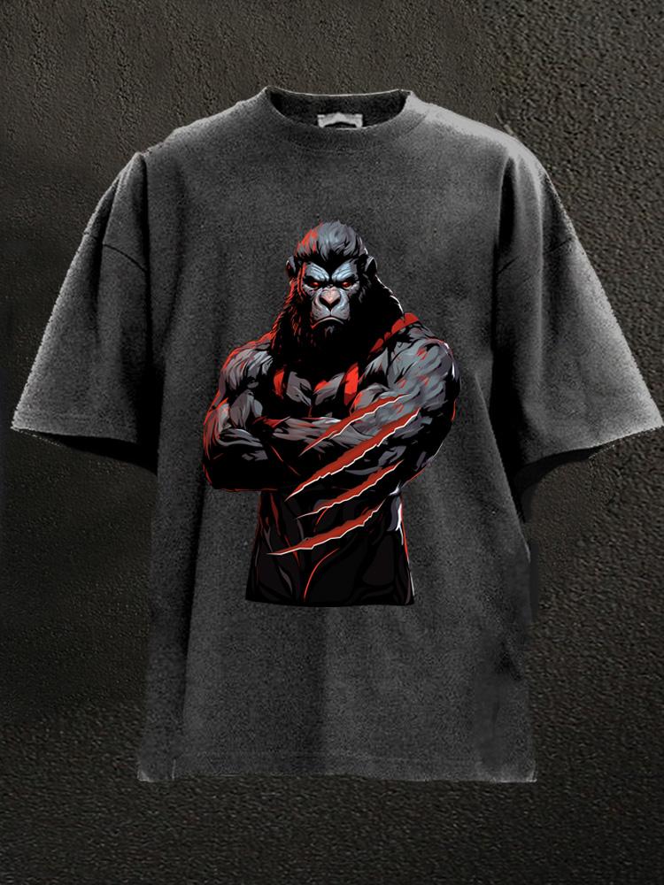 muscle gorilla Washed Gym Shirt