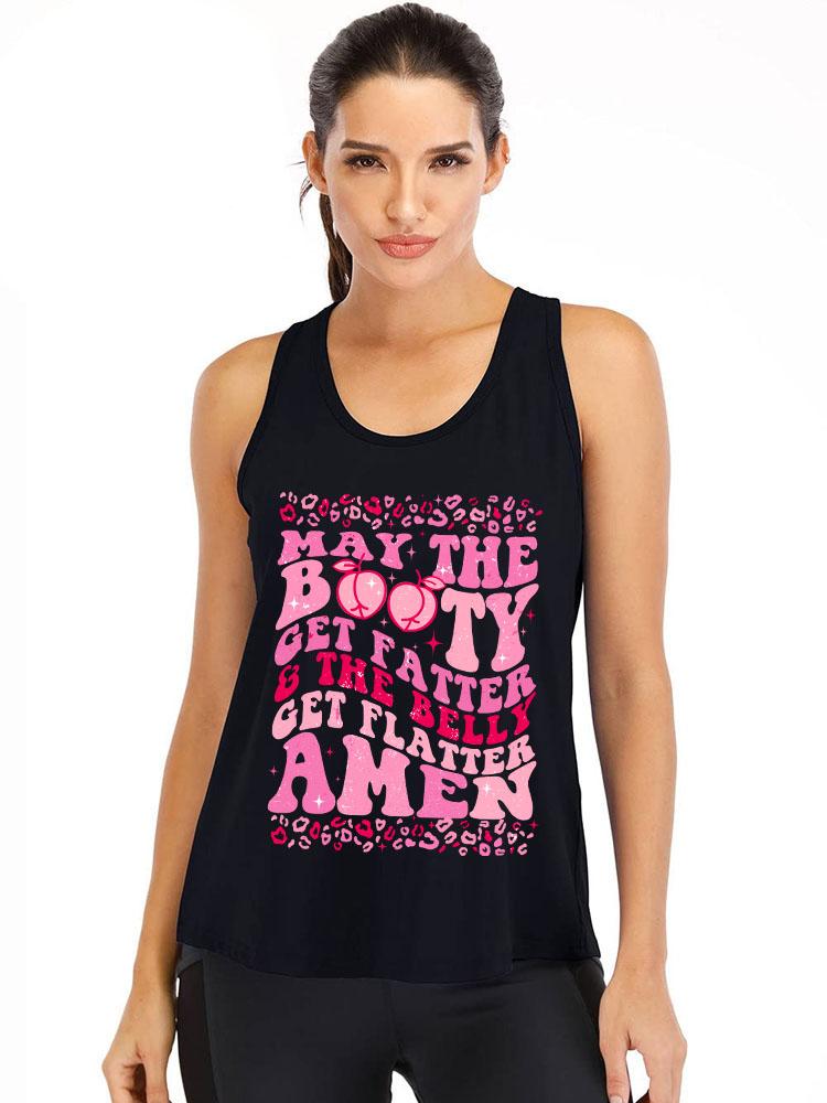 MAY THE BOOTY GET FATTER  Cotton Gym Tank