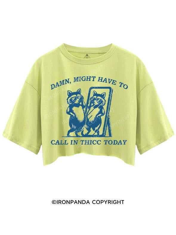 DAMN, MIGHT HAVE TO CALL IN THICC TODAY CROP TOPS