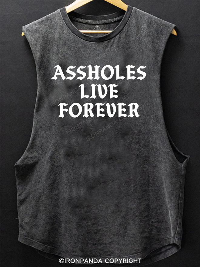 Assholes Live Forever SCOOP BOTTOM COTTON TANK