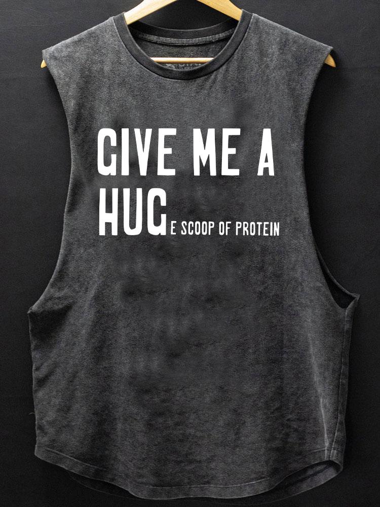give me a hug-e scoop of protein SCOOP BOTTOM COTTON TANK