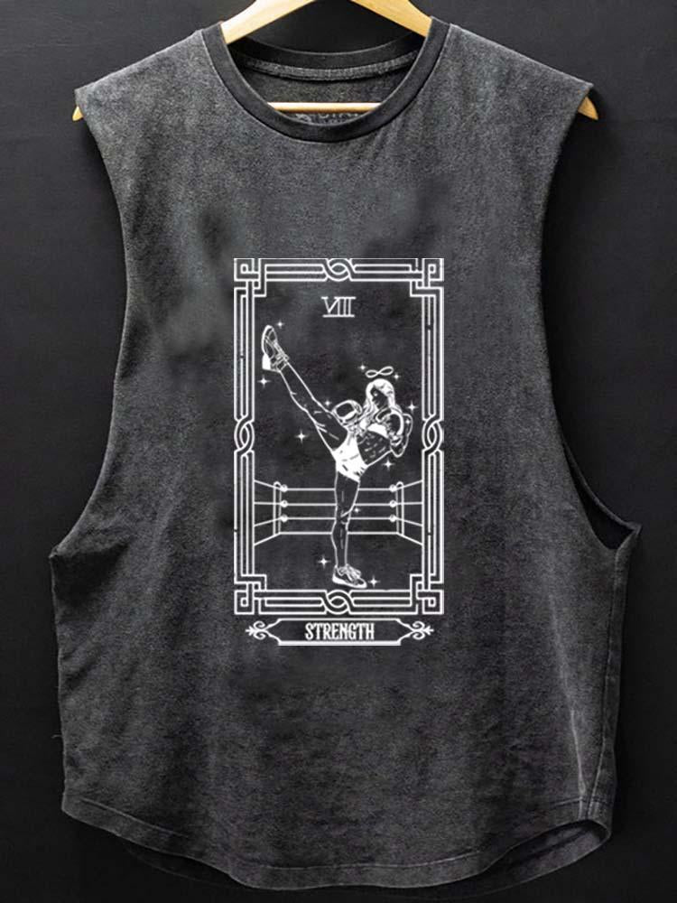 THE KICK STRENGTH TAROT SCOOP BOTTOM COTTON TANK