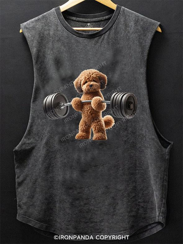 LITTLE PAWS, BIG LIFTS SCOOP BOTTOM COTTON TANK