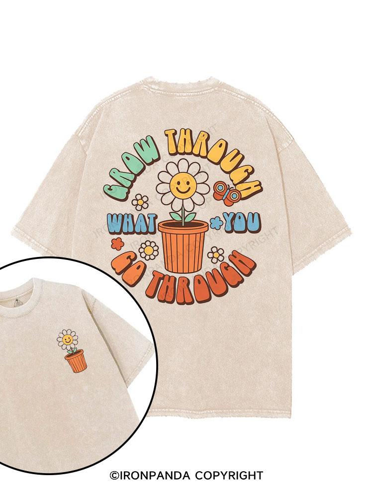 Grow Through What You Go Through printed Gym Shirt