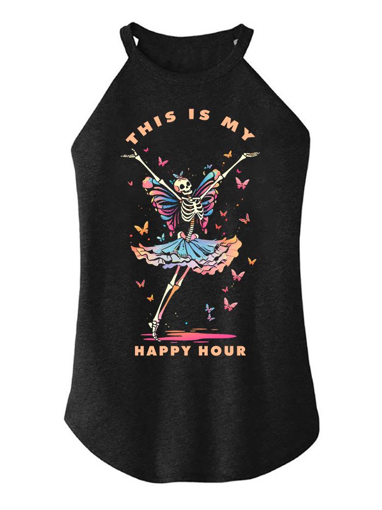 This is my happy time TRI ROCKER COTTON TANK