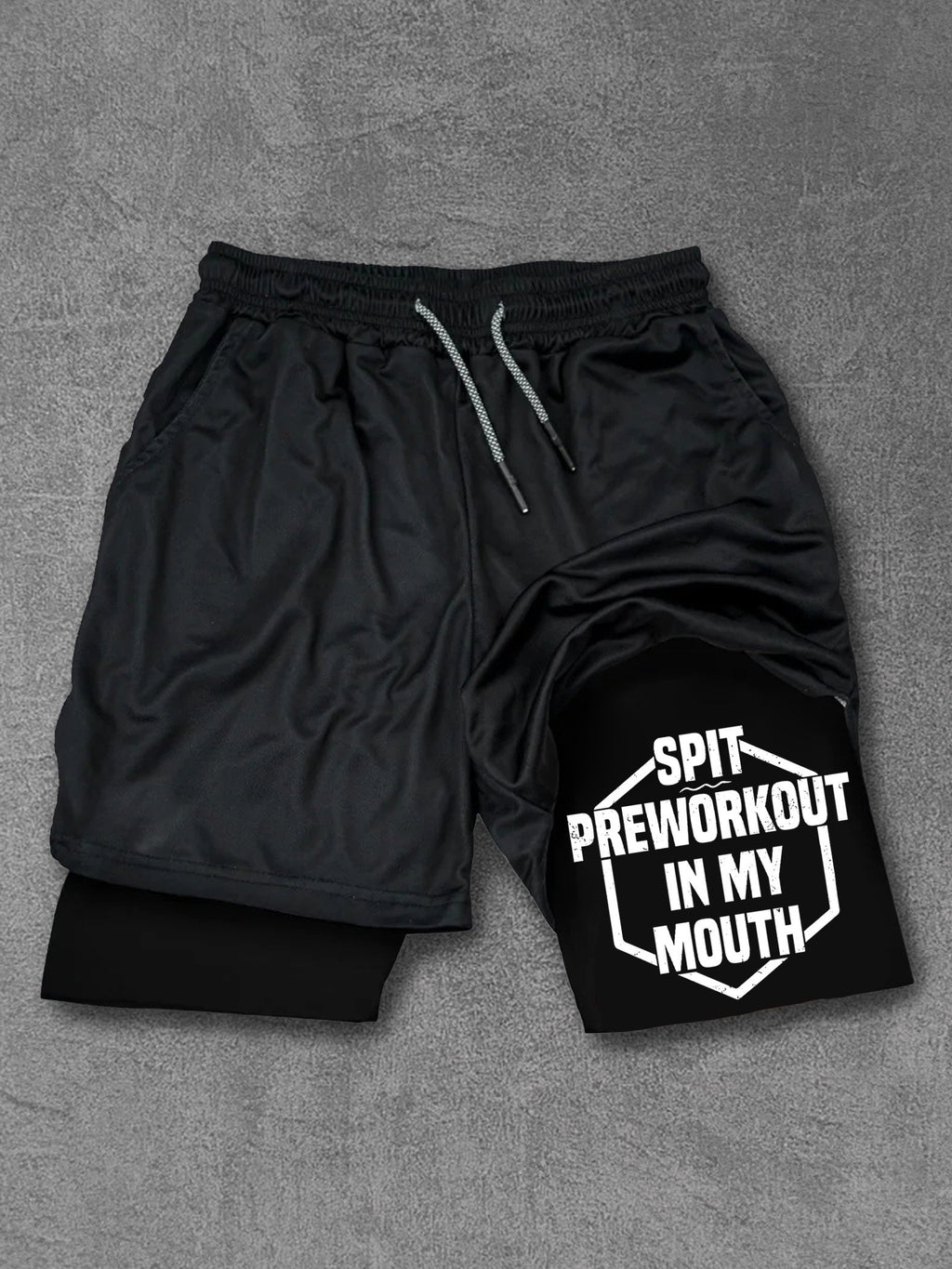 SPIT PREWORKOUT IN MY MOUTH Performance Training Shorts