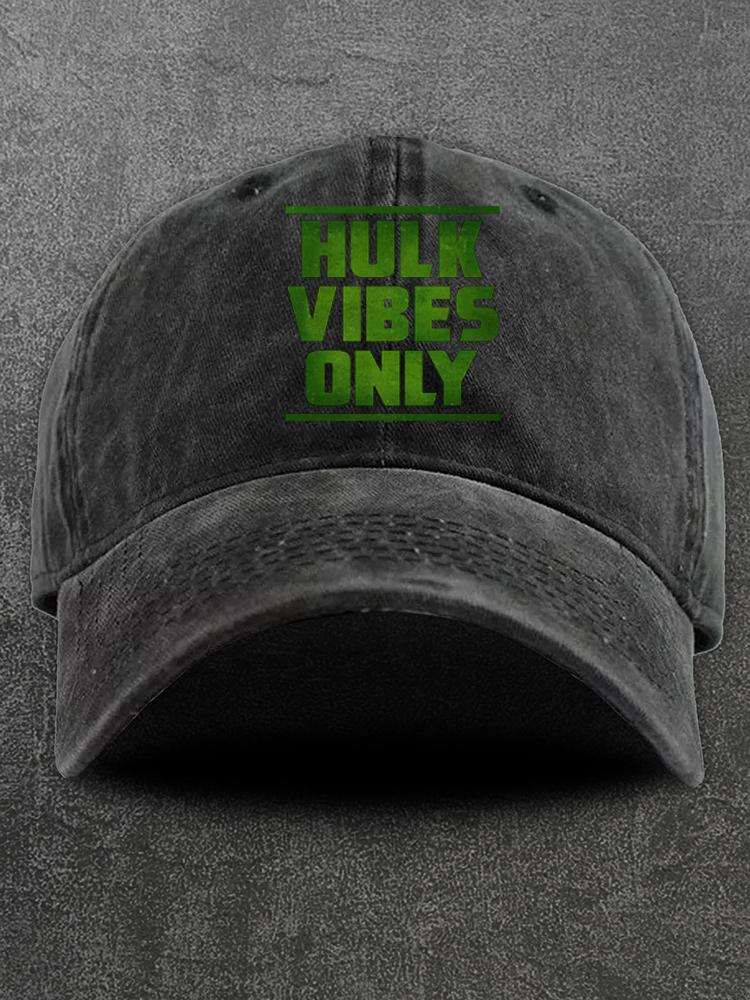 Hulk Vibes Only Washed Gym Cap