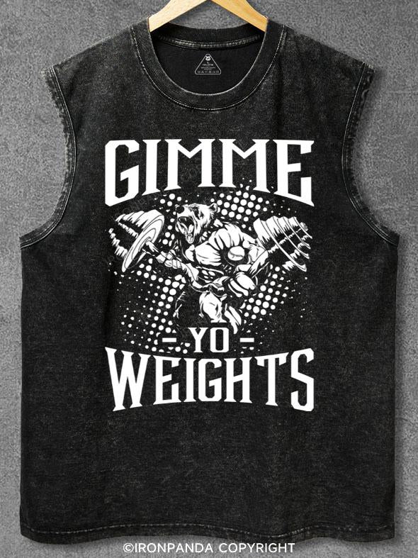 Gimme Yo Weights Washed Gym Tank
