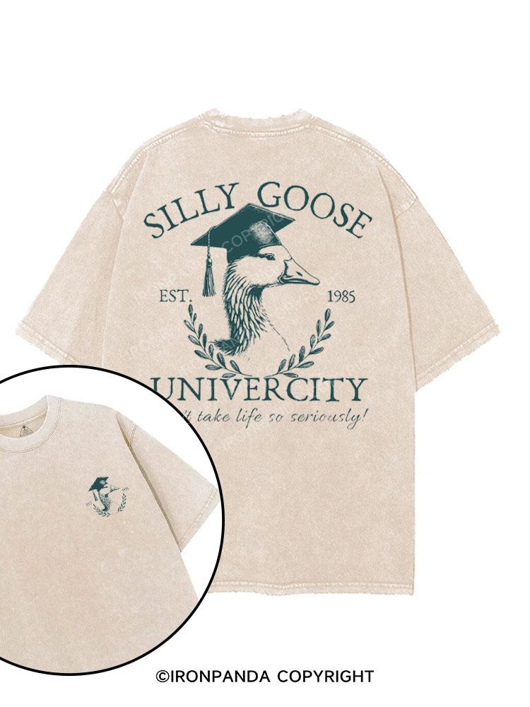SILLY GOOSE UNIVERCITY printed Gym Shirt