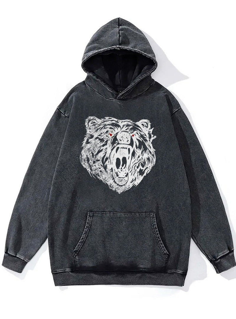 ROARING BEAR Washed Gym Hoodie