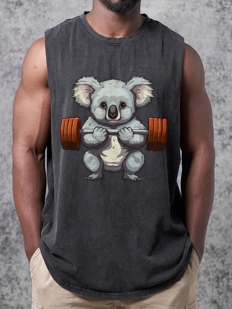 weightlifting koala SCOOP BOTTOM COTTON TANK